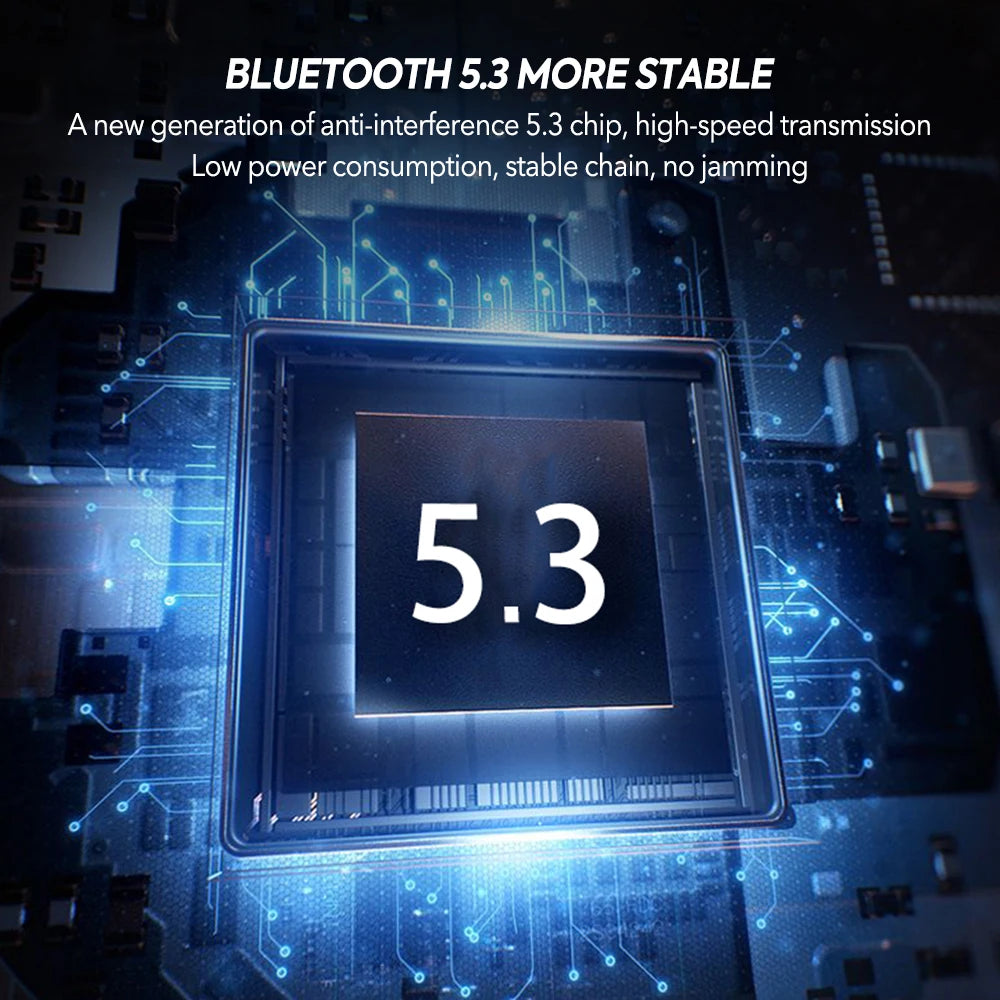 Waterproof Bluetooth 5.3 Wireless Earbuds with Mic