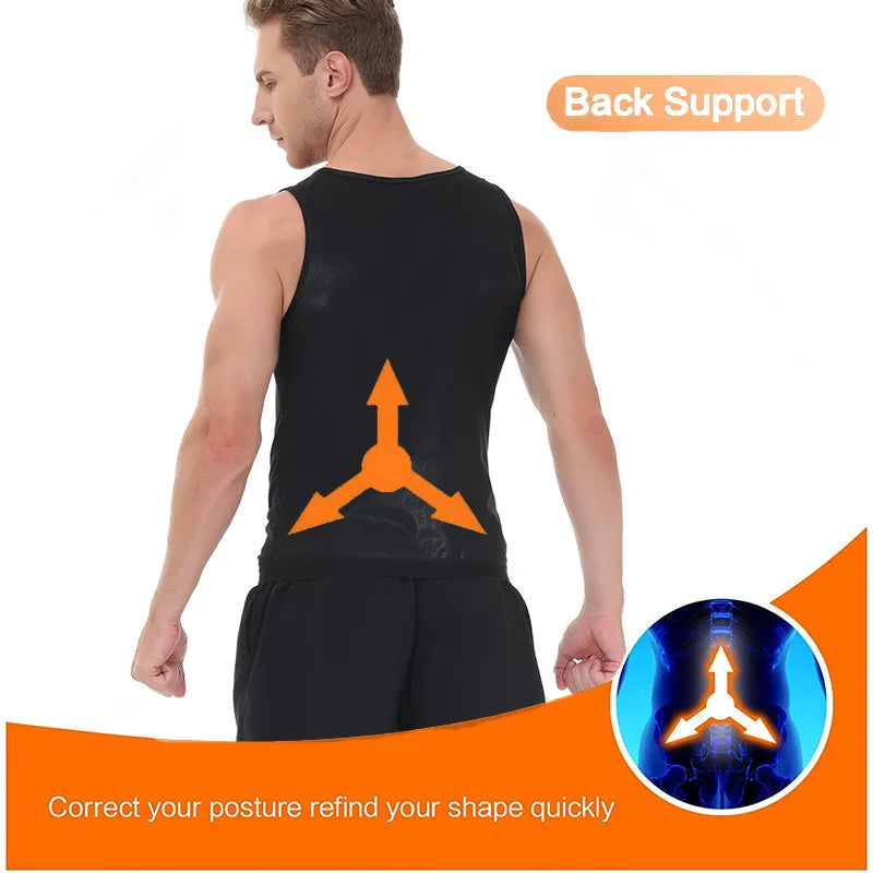 Men's Short Sleeve Sauna Shirt Sweat Suit