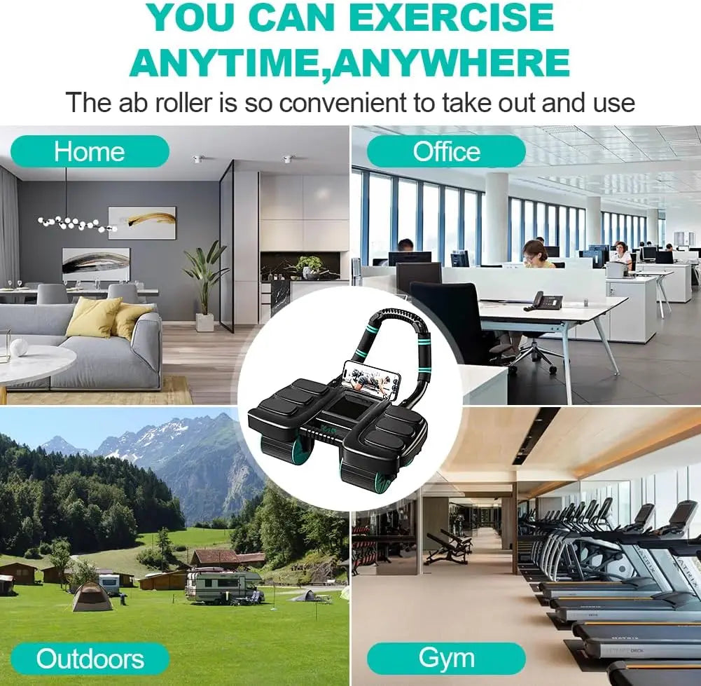 Automatic Ab Roller Wheel with Elbow Support