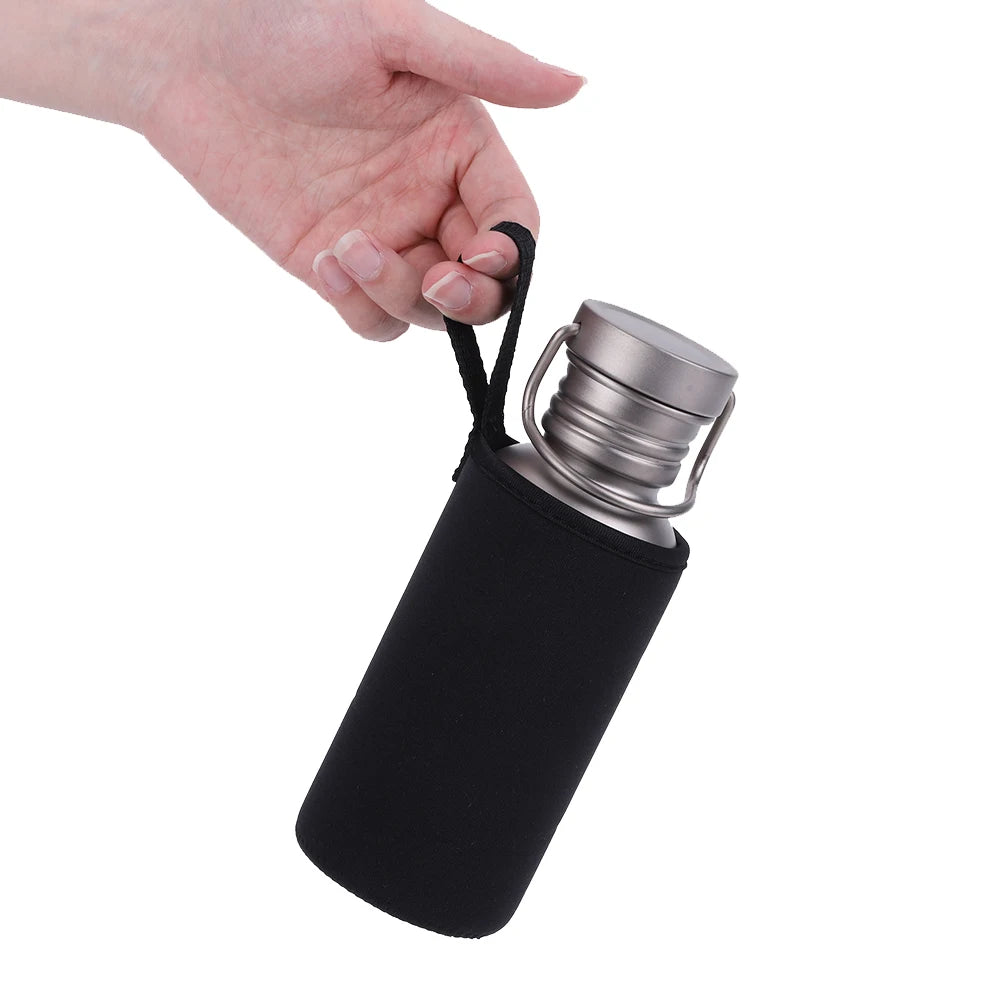 500/600/750ml Titanium Water Bottle with Lid Portable