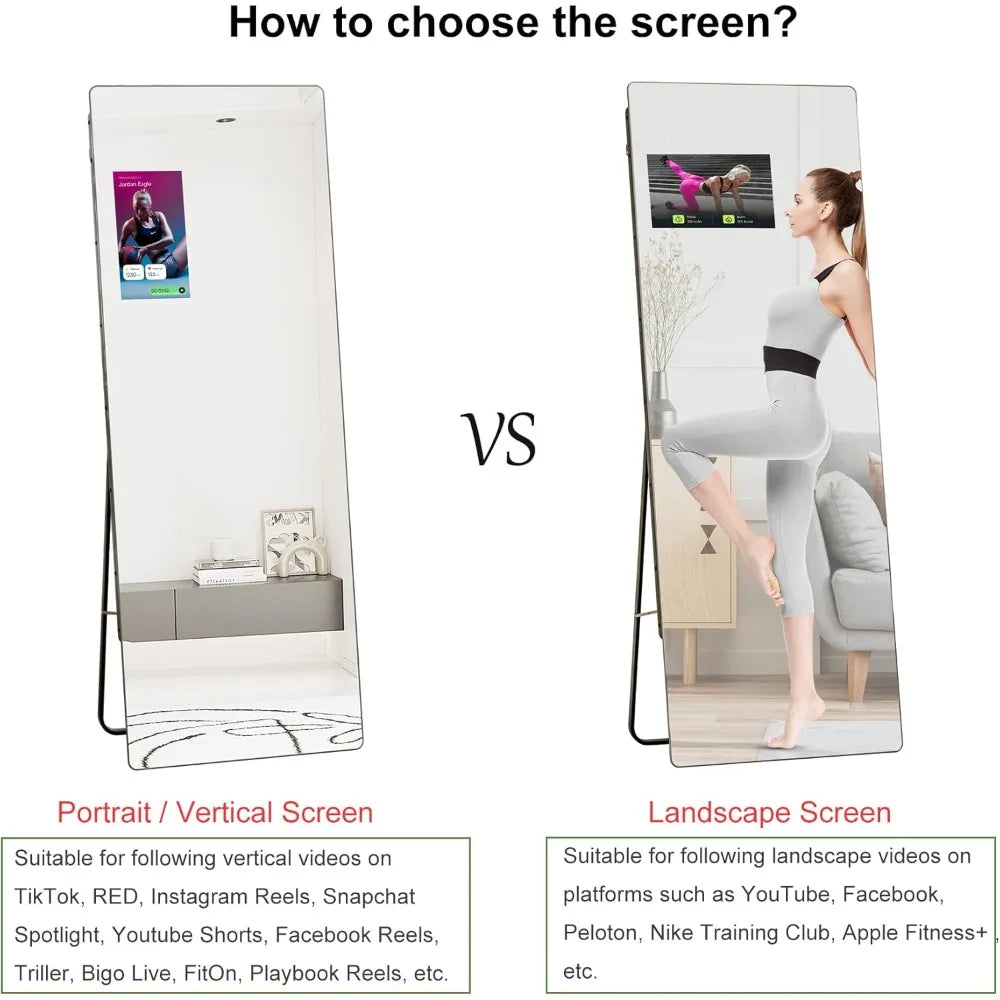 Smart Home Gym Mirror, Trainer Workout Mirror