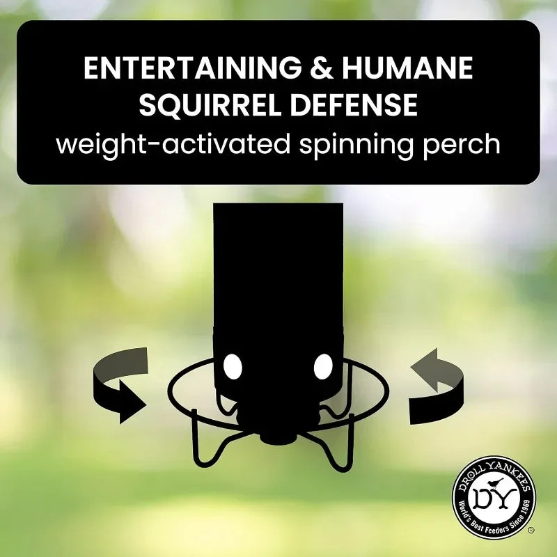 home.YF-M Yankee Flipper Squirrel-Proof Wild Bird Feeder With Weight Activated Rotating Perch - 5Lbs Seed Capacity