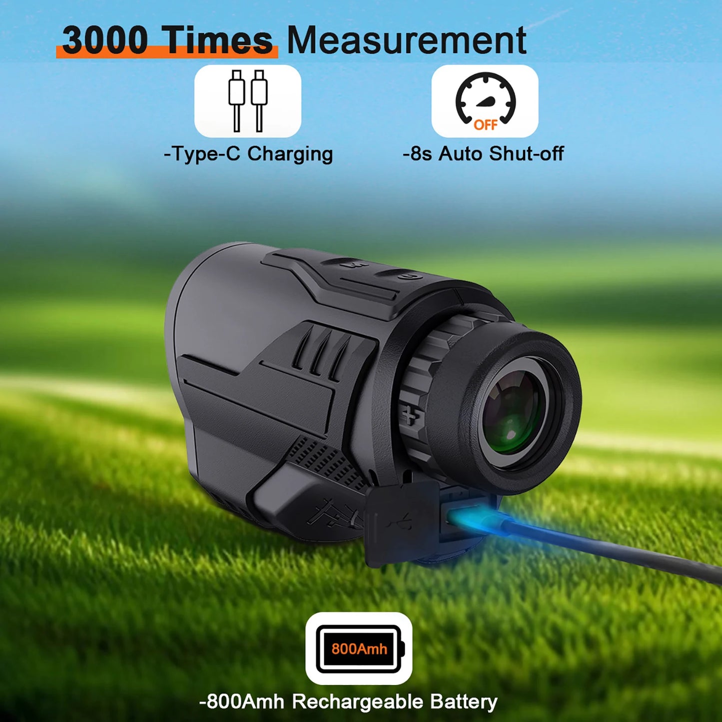 Golf 8x Magnification 1200Y Laser Range Finder