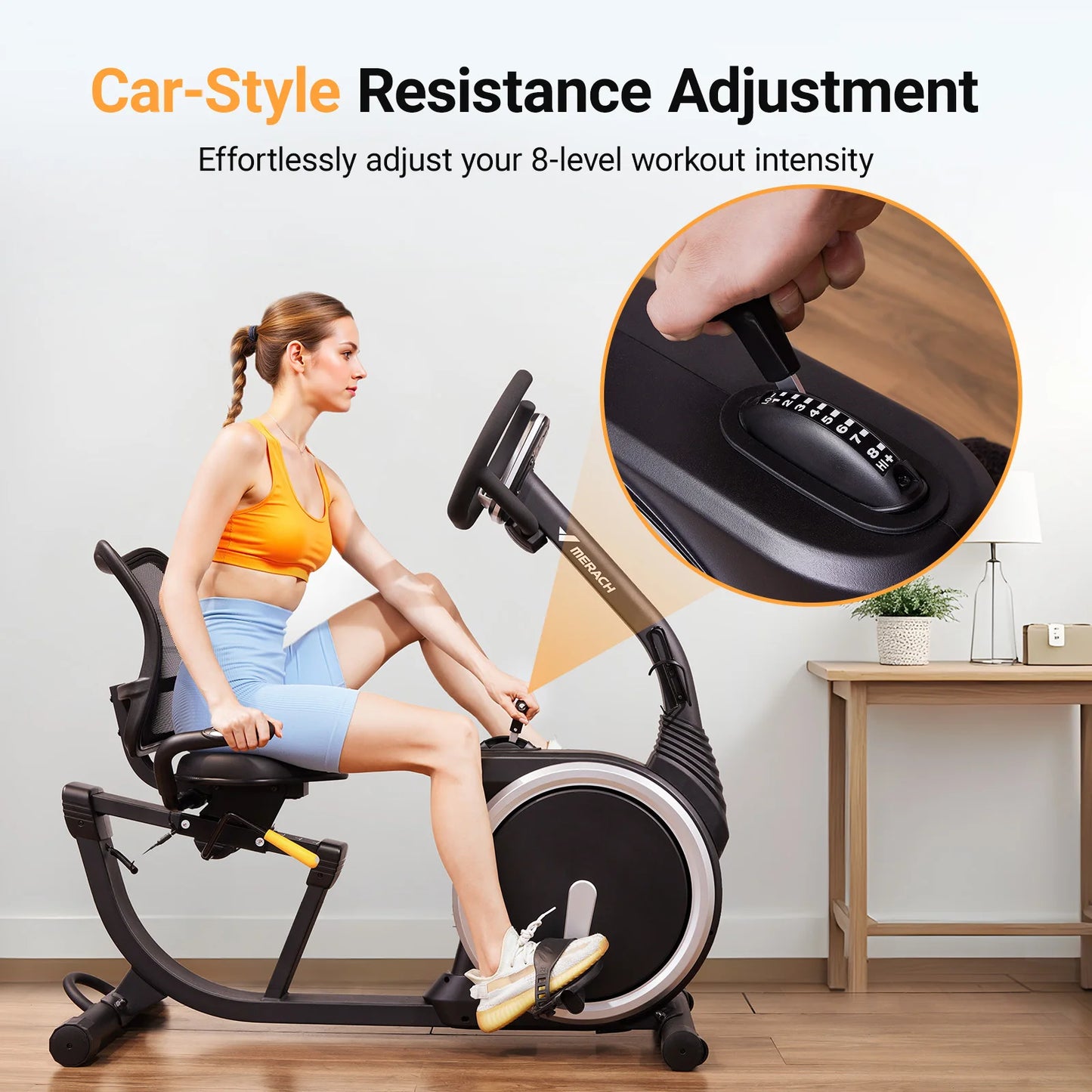 High-End Recumbent Exercise Bike for Home