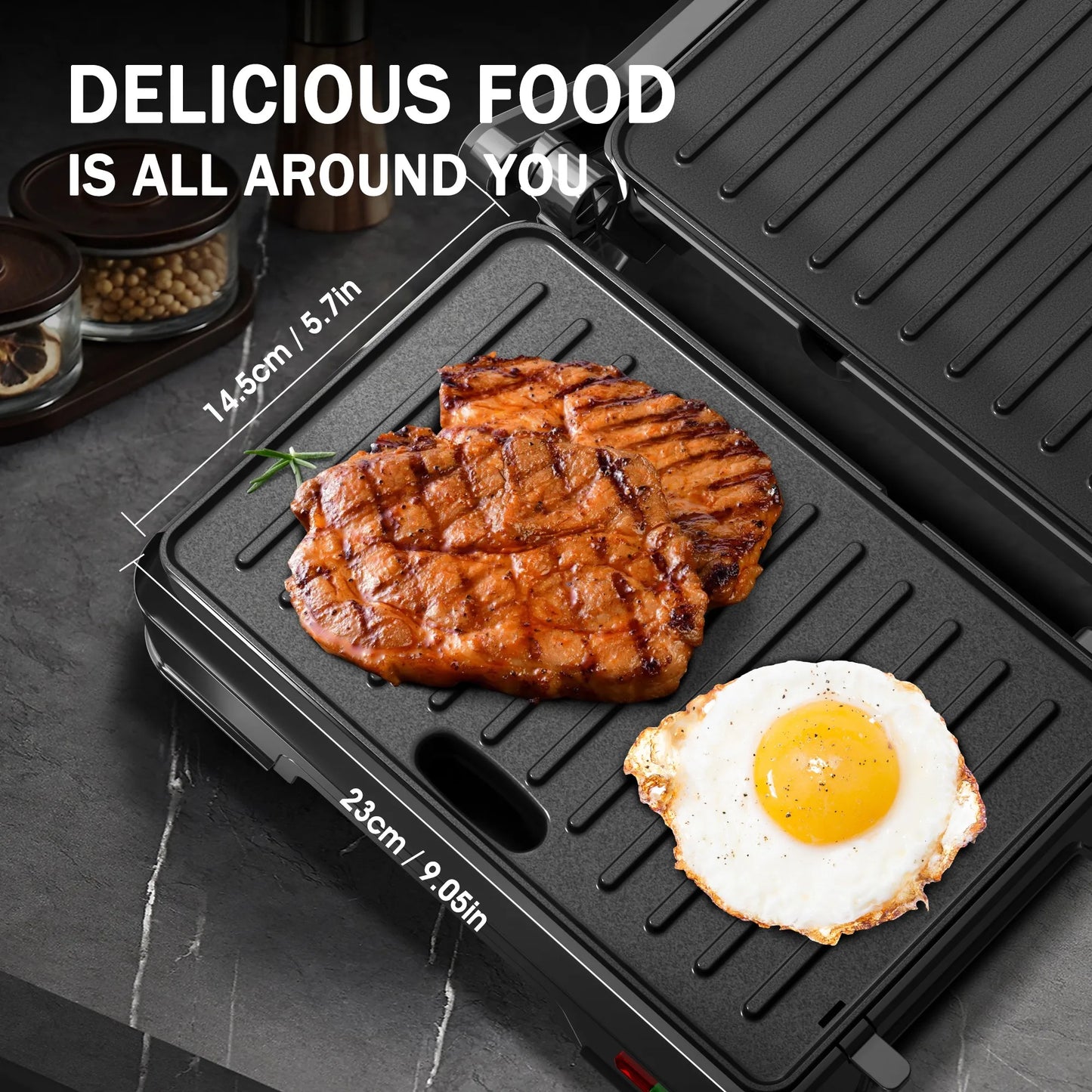 Non-Stick Panini/Sandwich/Vegetable Press Grill