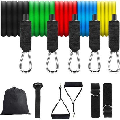 11 pciece Latex resistance Pull bands rope