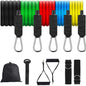 11 pciece Latex resistance Pull bands rope