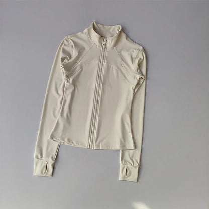 Zippered Sports Jacket for Women Yoga Suits