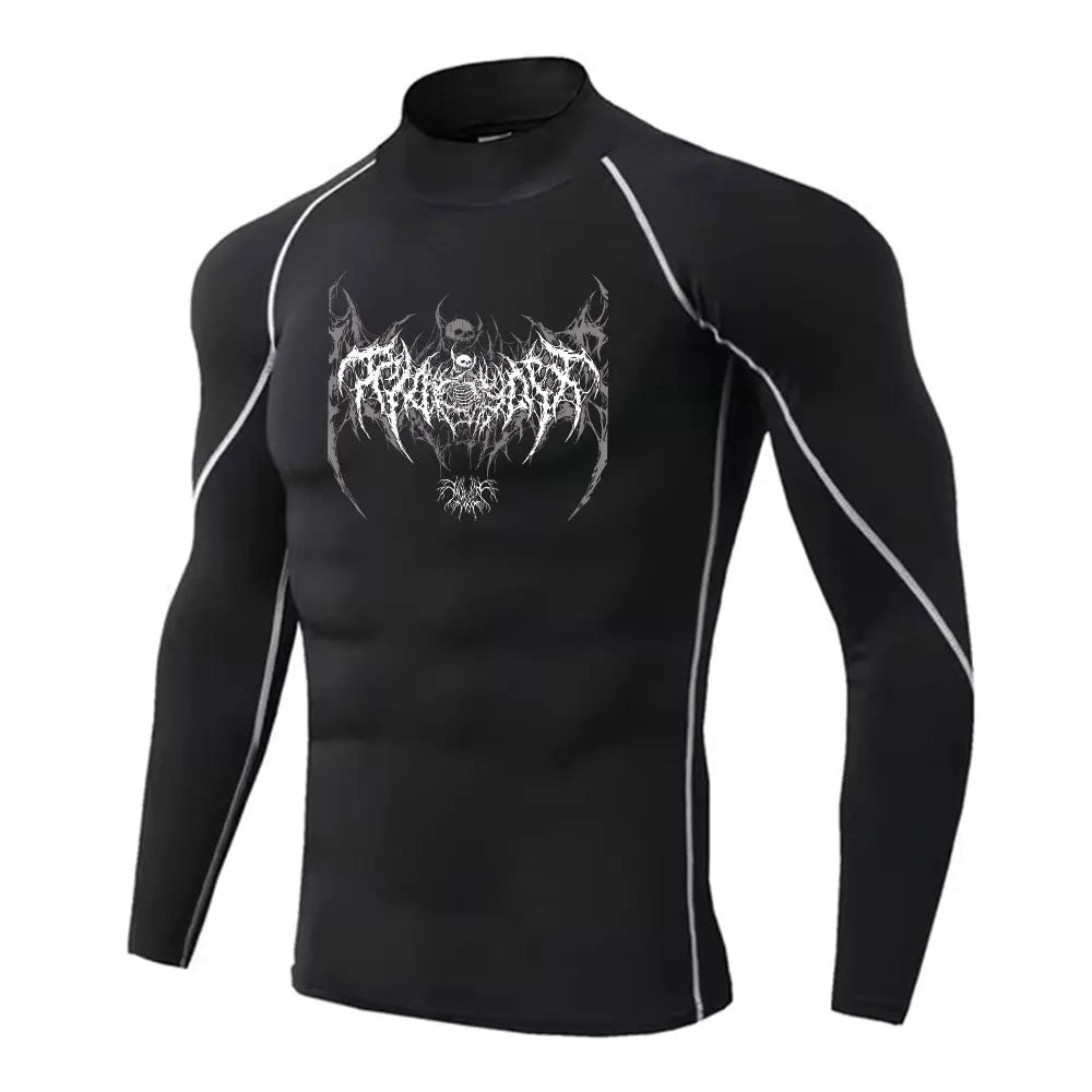 Men's Turtleneck Compression Quick Dry Gym Shirt