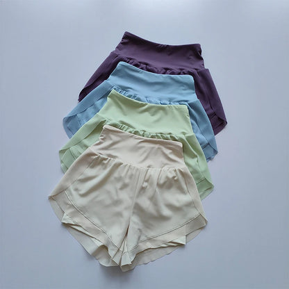Summer Women's Sports Shorts Mesh 2 In 1
