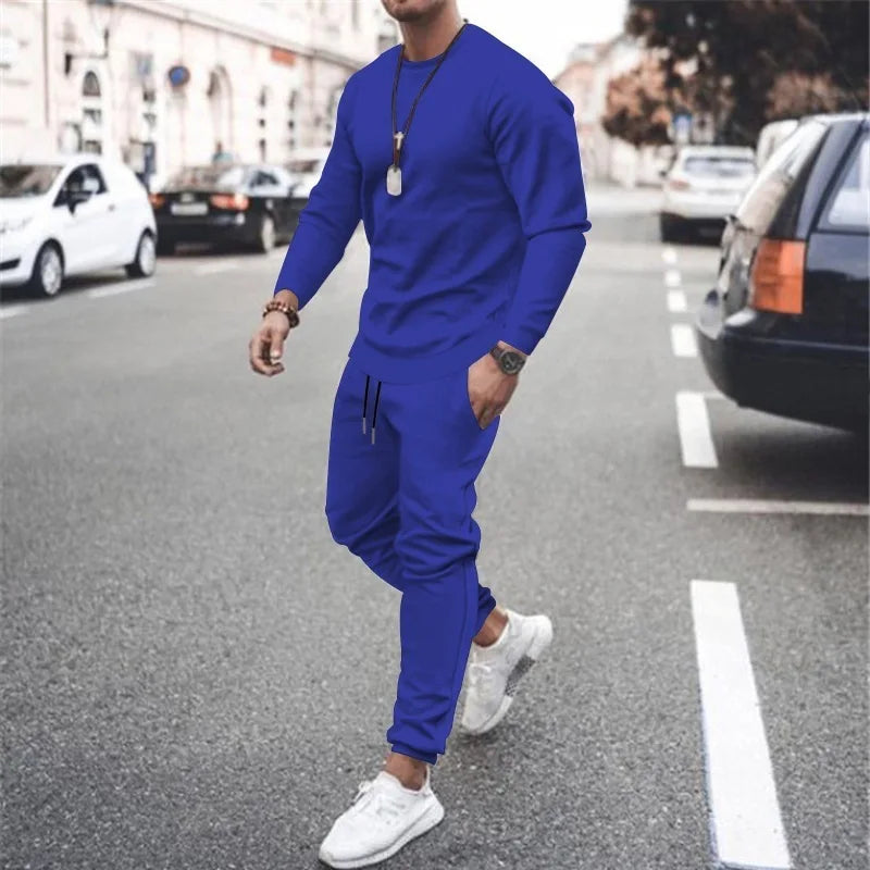 Men's Two Piece Set Running Sweatshirt+Sweatpants