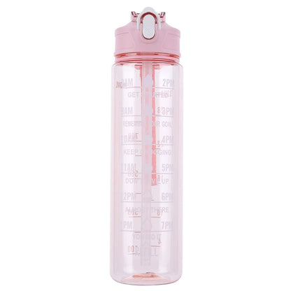 800ml Travel  Water Bottle Leakproof Motivational Drinking