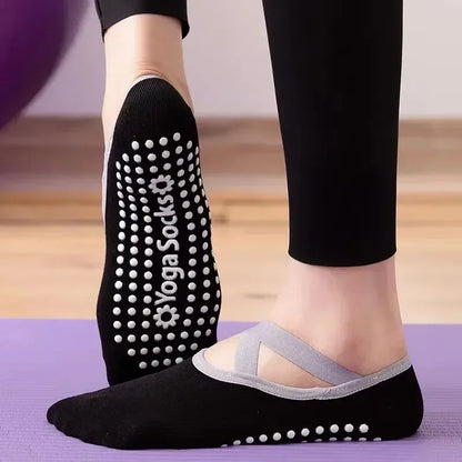 Breathable Towel Bottom Yoga Socks Women Silicone