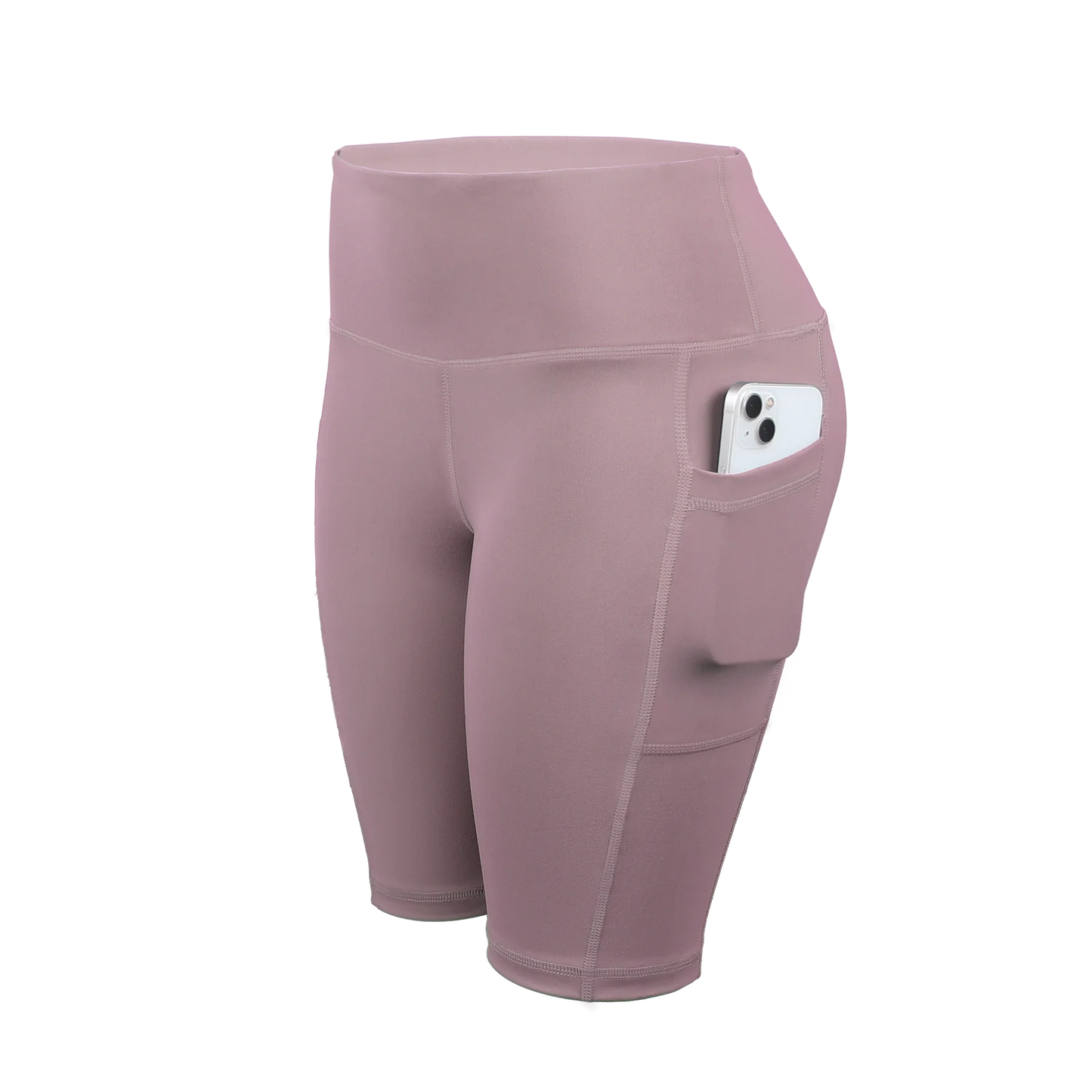 Women Solid Yoga Shorts with 3 Pockets
