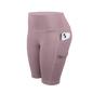 Women Solid Yoga Shorts with 3 Pockets