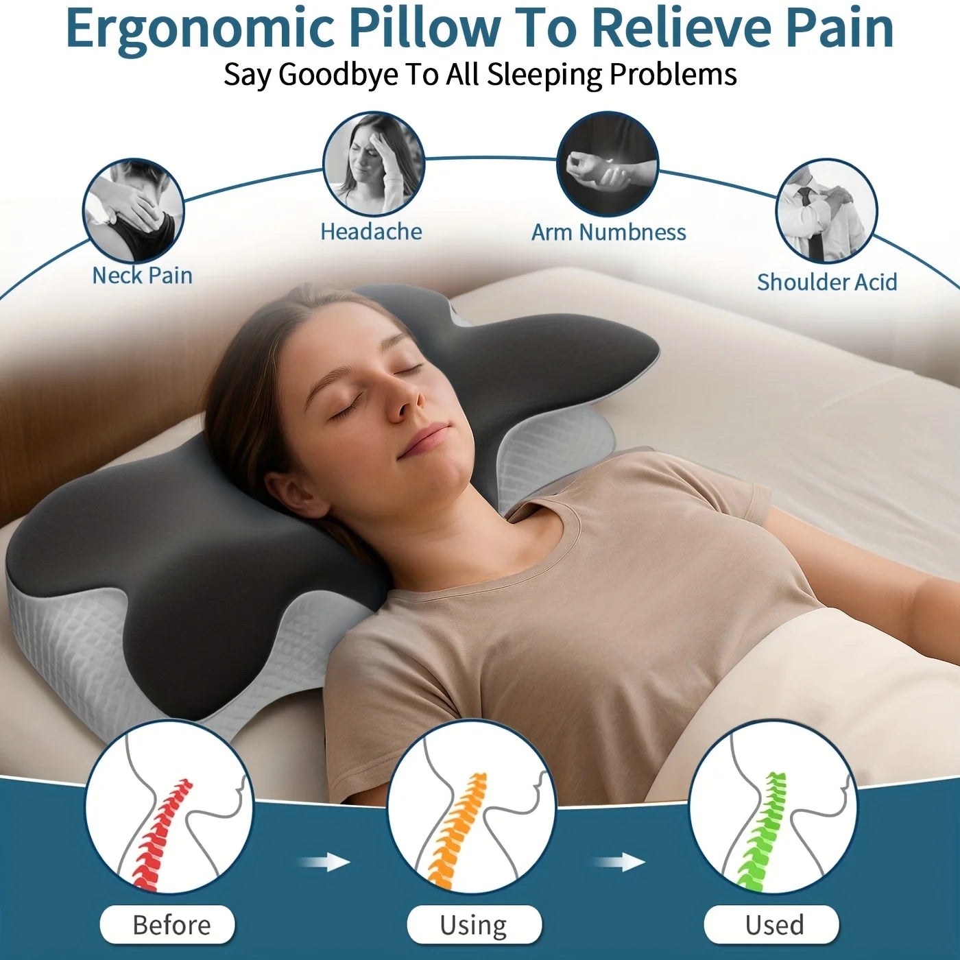 Ergonomic Cervical Spine Pillow – Butterfly Neck Pillow