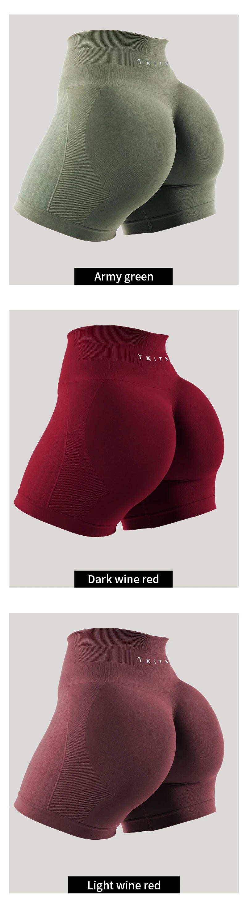 2Pcs TKITK Shorts Women Soft Workout Tights