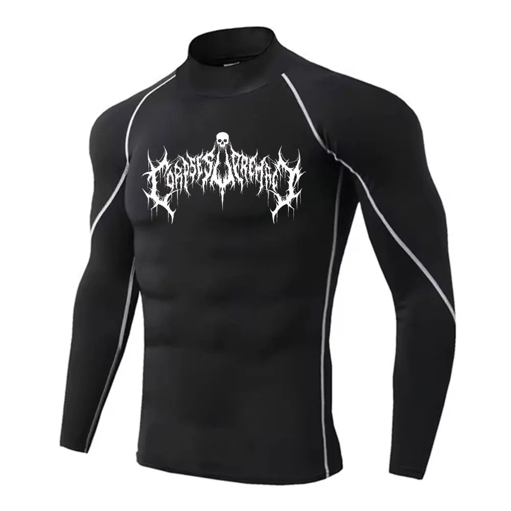 Men's Turtleneck Compression Quick Dry Gym Shirt