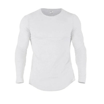 Plain Cotton Breathable Long Sleeve Gym Clothing