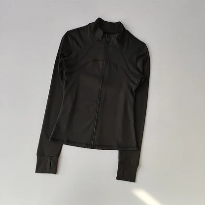 Zippered Sports Jacket for Women Yoga Suits
