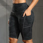 Women Solid Yoga Shorts with 3 Pockets