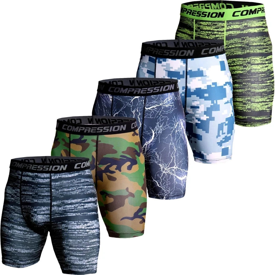 Compression Shorts 3D Print Camouflage Men's Tights