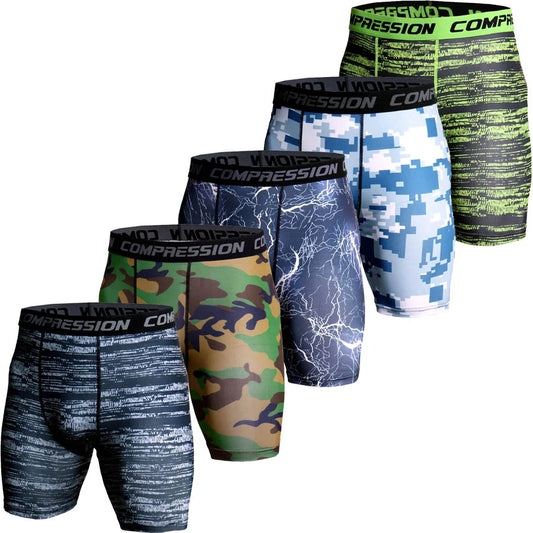 Compression Shorts 3D Print Camouflage Men's Tights