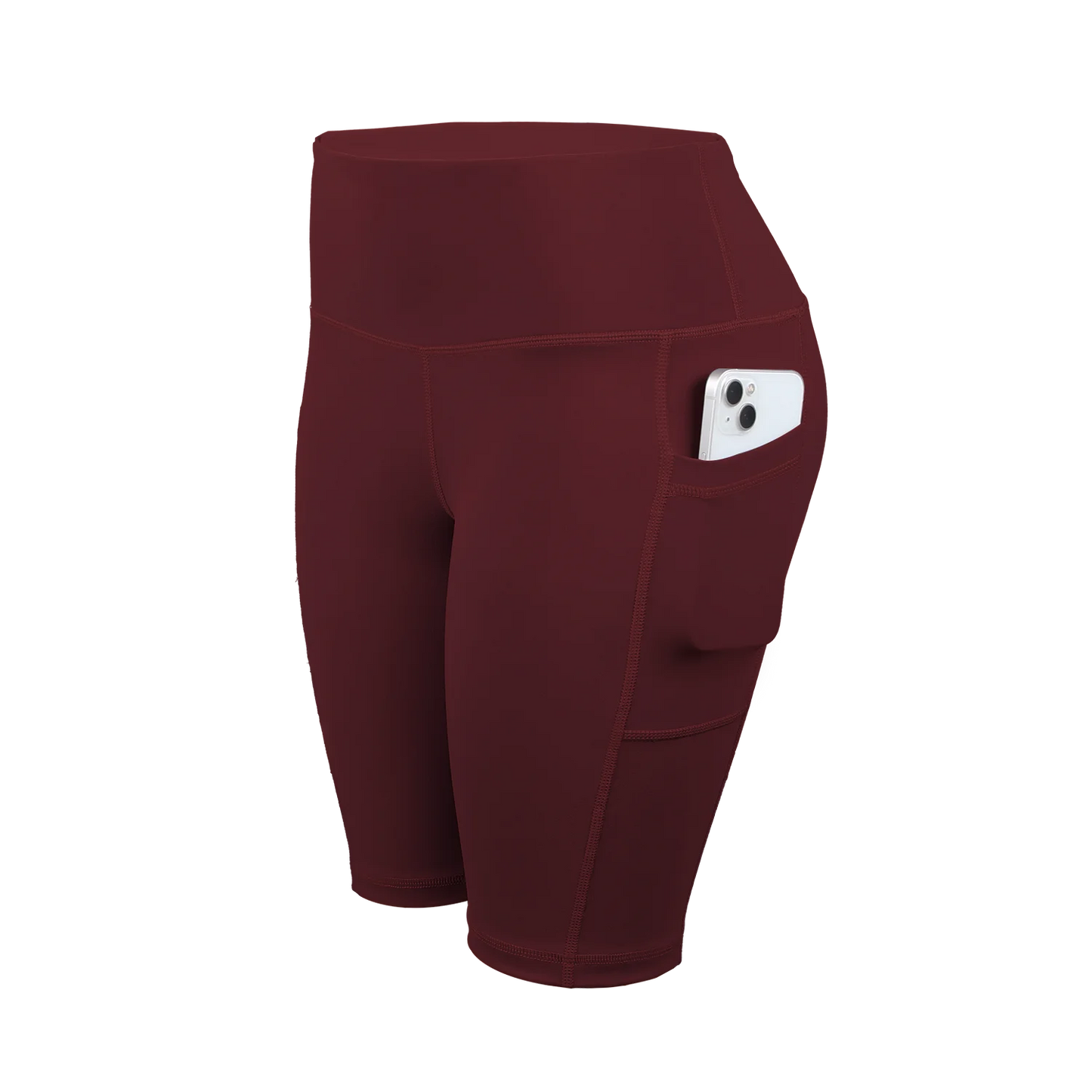 Women Solid Yoga Shorts with 3 Pockets