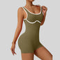 Women's Shockproof Color Block Yoga Bodysuit Seamless