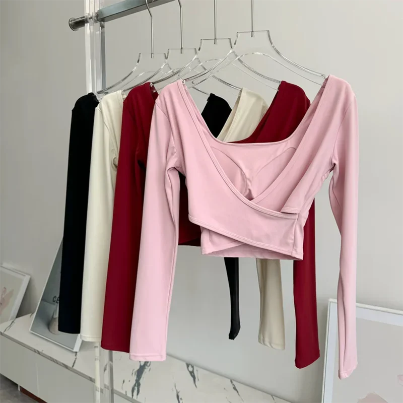 Fixed Chest Pads Crossed Back Yoga Clothes