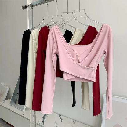 Fixed Chest Pads Crossed Back Yoga Clothes