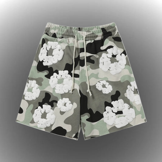 Casual Beach Pants 3D Printed Flower Shorts