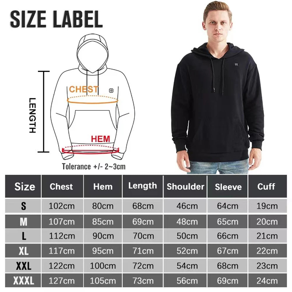 Men's/Women's 5 Heating Zones Heated Jacket