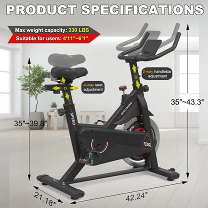 Stationary Exercise Bike for Home Indoor Cycling