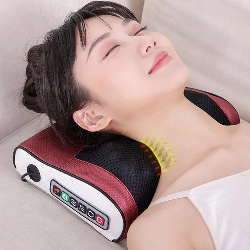 Shiatsu back and neck massager with heat