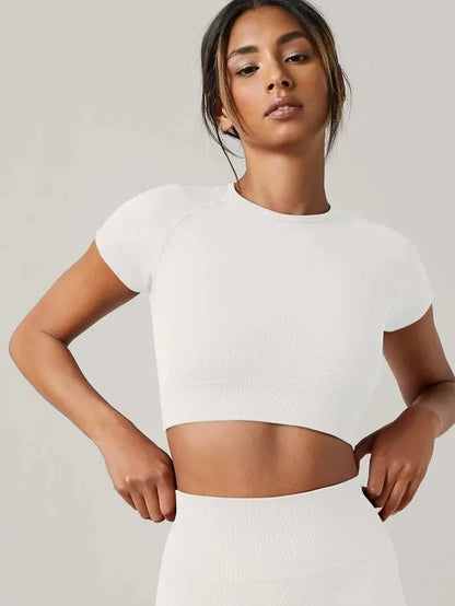 Women Yoga Top Seamless Sport T Shirts