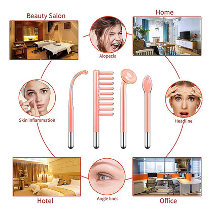 4 in 1 High Frequency Electrode Wand