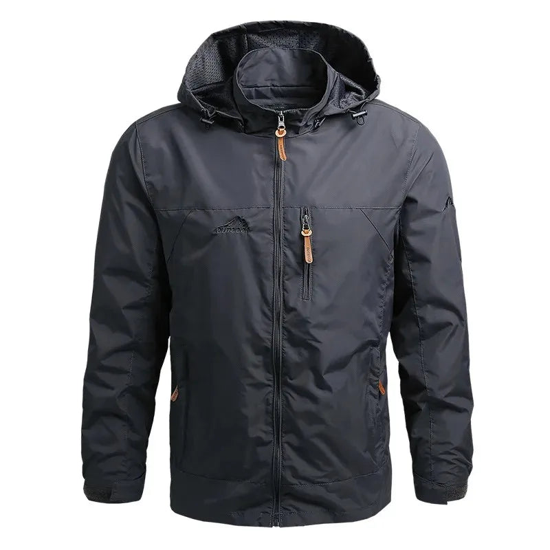 Outdoor Hooded Waterproof Tactical Windbreaker for Men
