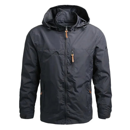 Outdoor Hooded Waterproof Tactical Windbreaker for Men