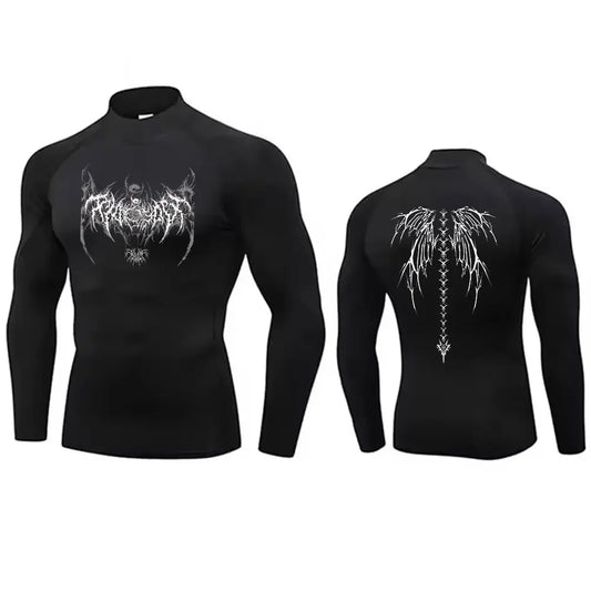 Men's Turtleneck Compression Quick Dry Gym Shirt