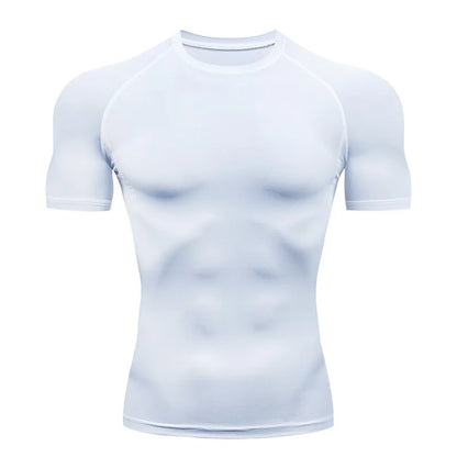 Unisex Short Sleeve Compression T-Shirt Quick Dry