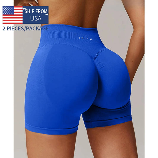 Women's Pro Solid Seamless Shorts Fitness Outfits
