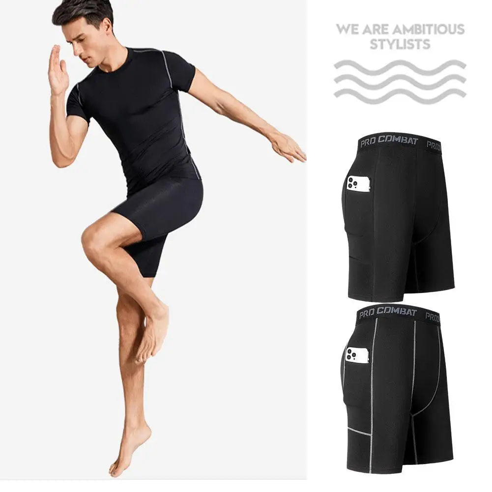 High Performance Elastic Men's Compression Short Pants