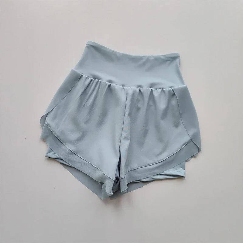 Summer Women's Sports Shorts Mesh 2 In 1