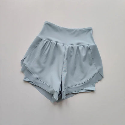 Summer Women's Sports Shorts Mesh 2 In 1