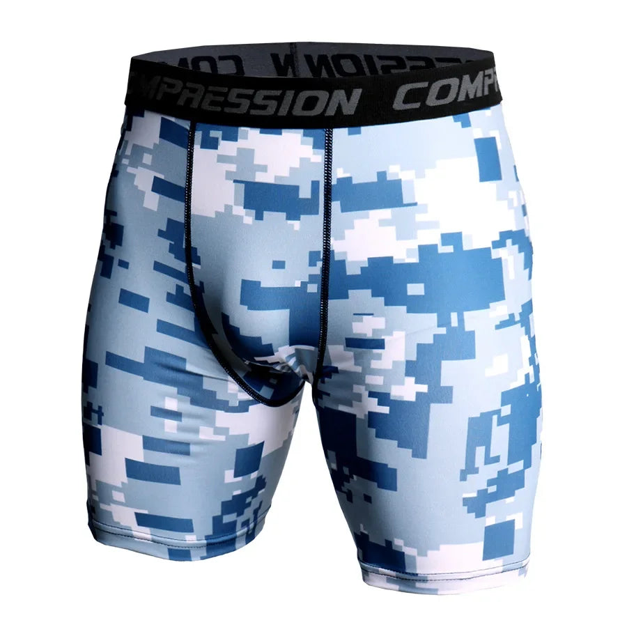 Compression Shorts 3D Print Camouflage Men's Tights