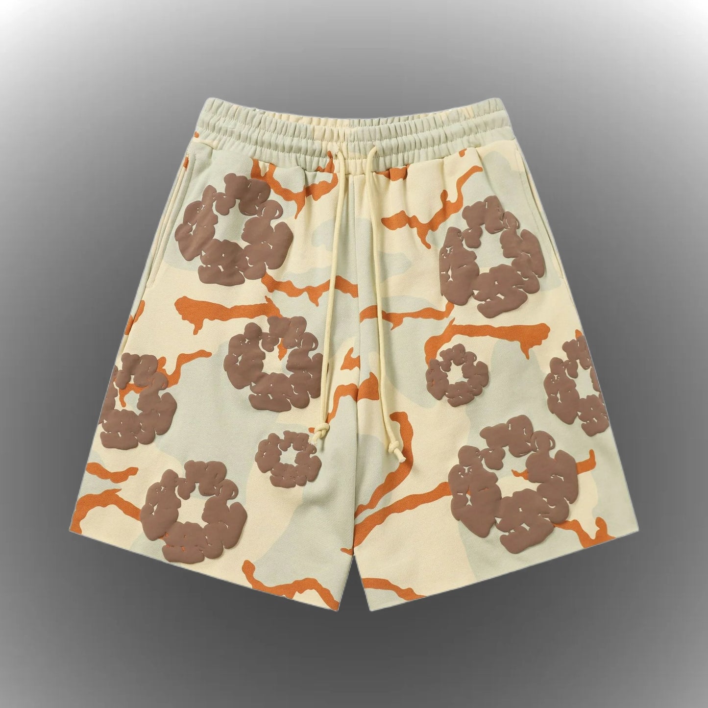 Casual Beach Pants 3D Printed Flower Shorts