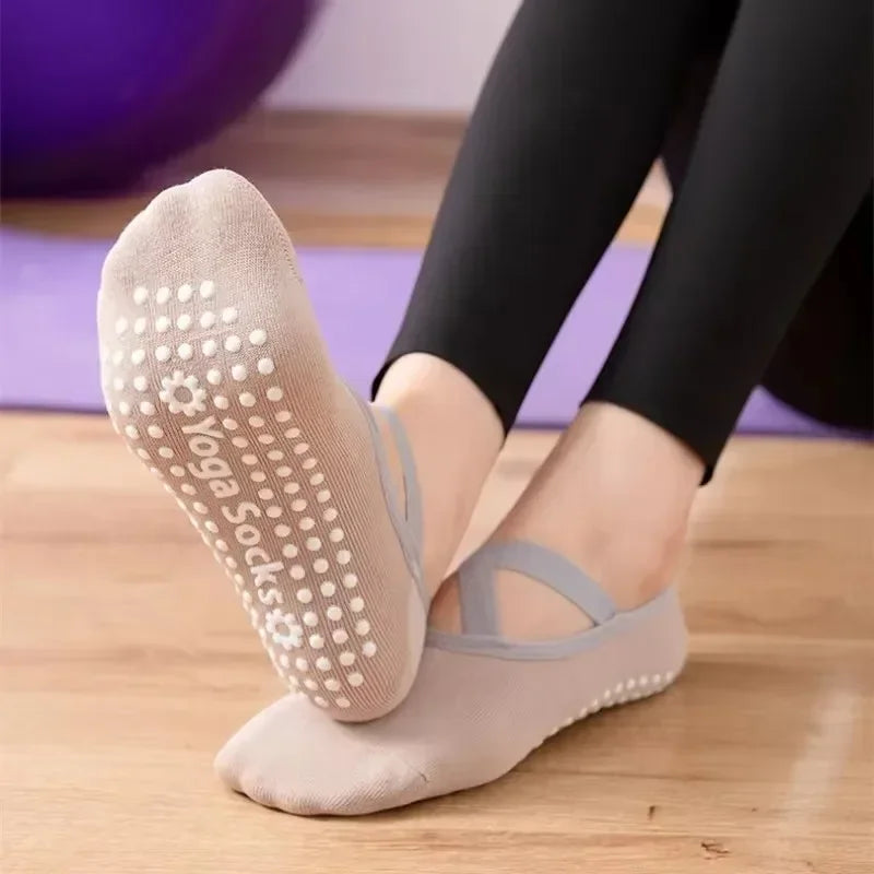 Breathable Towel Bottom Yoga Socks Women Silicone