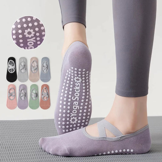 Breathable Towel Bottom Yoga Socks Women Silicone