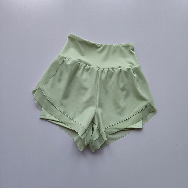 Summer Women's Sports Shorts Mesh 2 In 1